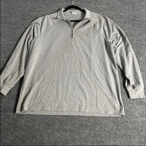 Brooks Brothers Mens XXL Grey Heather 1/4 Zip Pullover Sweatshirt Long Sleeve